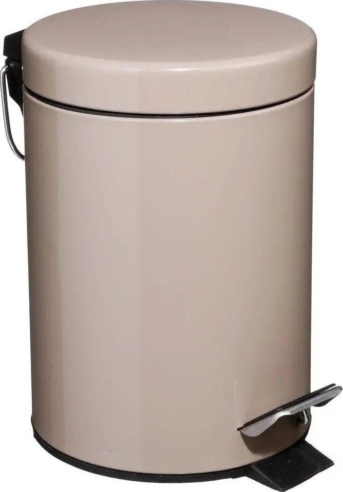 5five Odpadkový koš do koupelny, objem 3 l, otevírací víko, hnědý