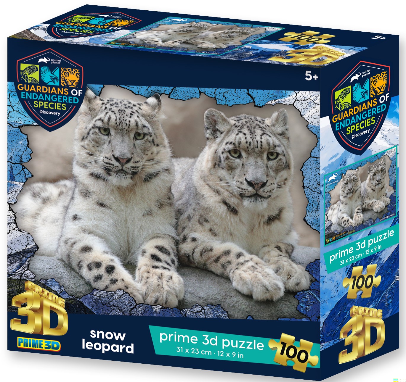 PUZZLE - GES Snežné leopardy 100 dielikov