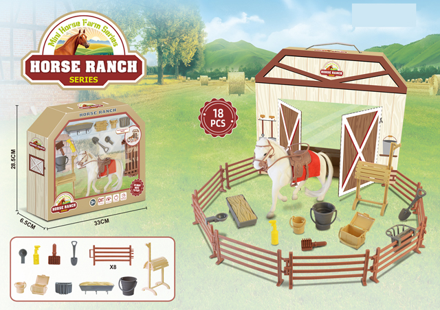 Kôň vo výbehu s príslušenstvom 18ks