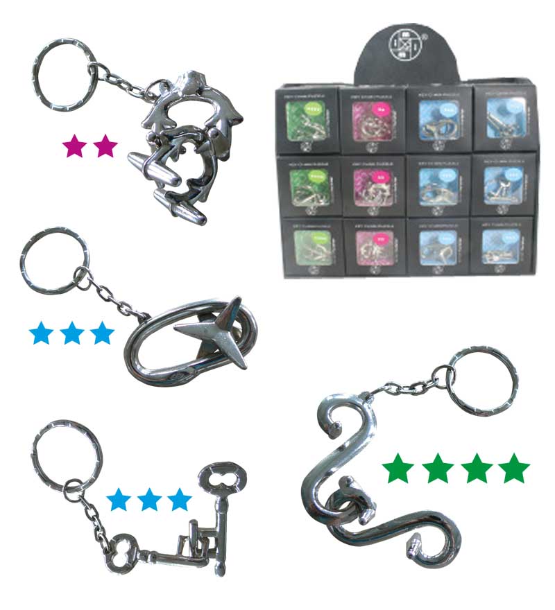 Klíčenka hlavolam - více druhů