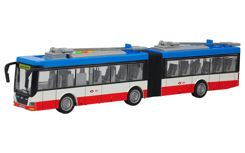 1:16 Trolejbus kĺbový červeno-modrý