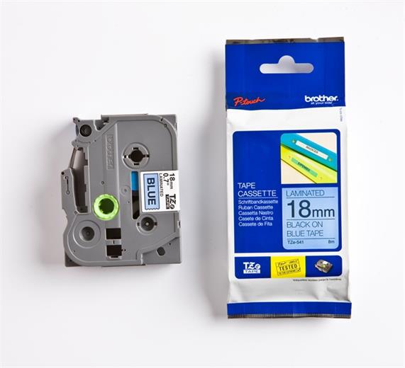 Brother labelling tape TZE-541 blue/black 18 mm