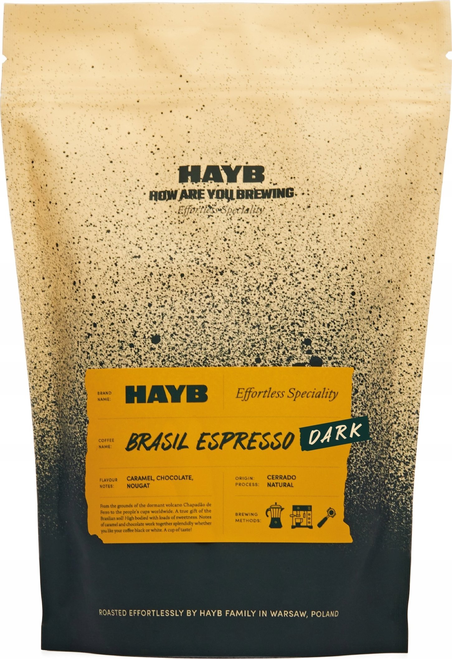 HAYB Kávová zrna HAYB - Brasil Espresso Dark 1kg