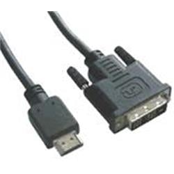 Kábel HDMI-DVI 3m, M / M tienený, pozlátené kontakty