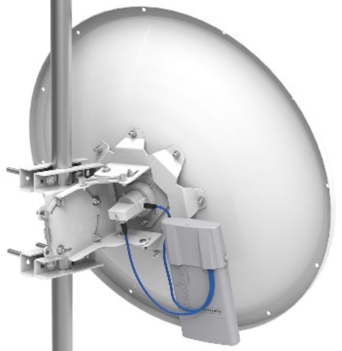MikroTik mANT30-PA (MTAD-5G-30D3-PA), 30dBi parabolická anténa, 2x2MIMO, 2xRPSMA konektor, vč.pigtailů, precizní úchyt