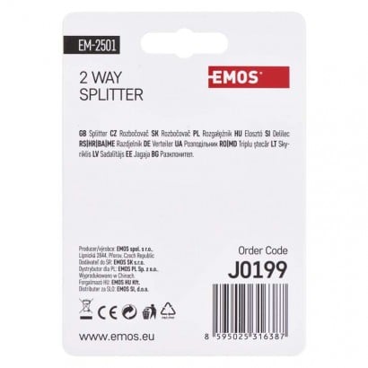 Emos R-TV anténní rozbočovač 2xIEC EU 2501 (J0199)