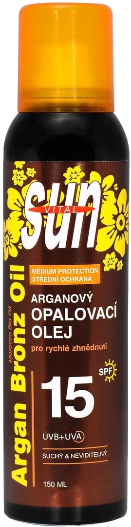 Sun Vital Arganový suchý opalovací olej sprej SPF15 150ml
