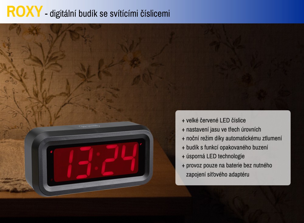 TFA digitální budík 60.2024.10 ROXY