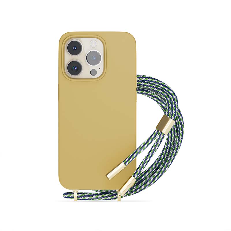 EPICO silikonový kryt se šňůrkou pro iPhone 14 Pro (6,1 ) - písková
