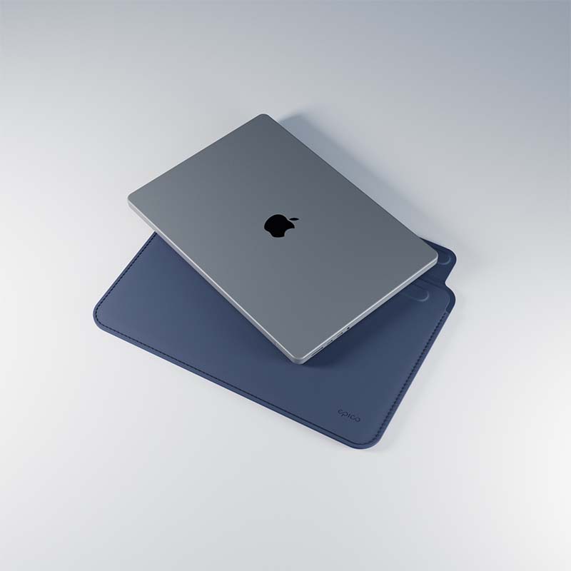 EPICO Kožený obal pro Apple MacBook Air/Pro 13,3  - tmavě modrý