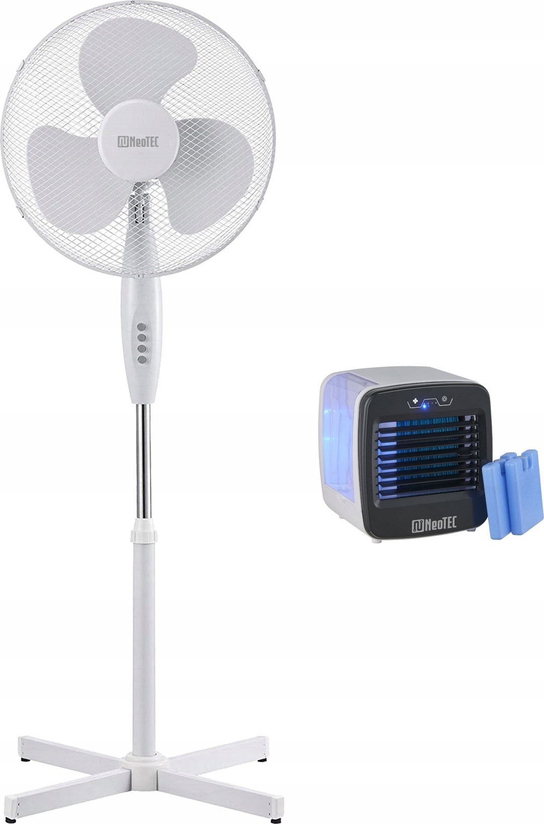 Ventilátor NeoTec Sada stojacího ventilátoru NeoTEC NTF-161 a ledového chladiče NeoTEC OneCool NTC-OC1, dvě nádoby
