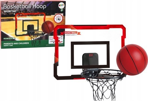 LeanToys Basketbalový koš pro děti, sada míčů na desku a desku