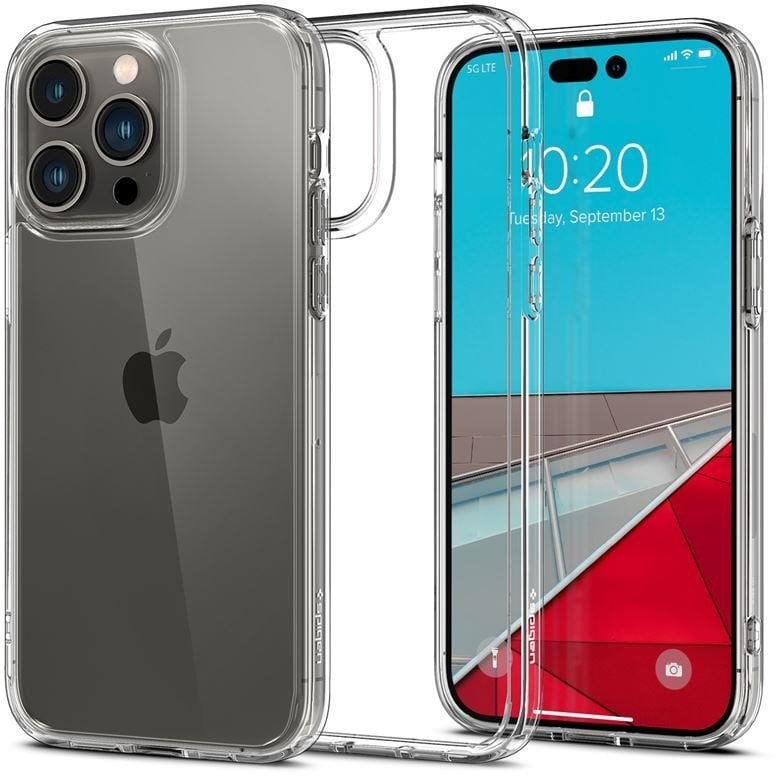 Ochranný kryt Spigen Crystal Hybrid pro iPhone 14 Pro transparentní