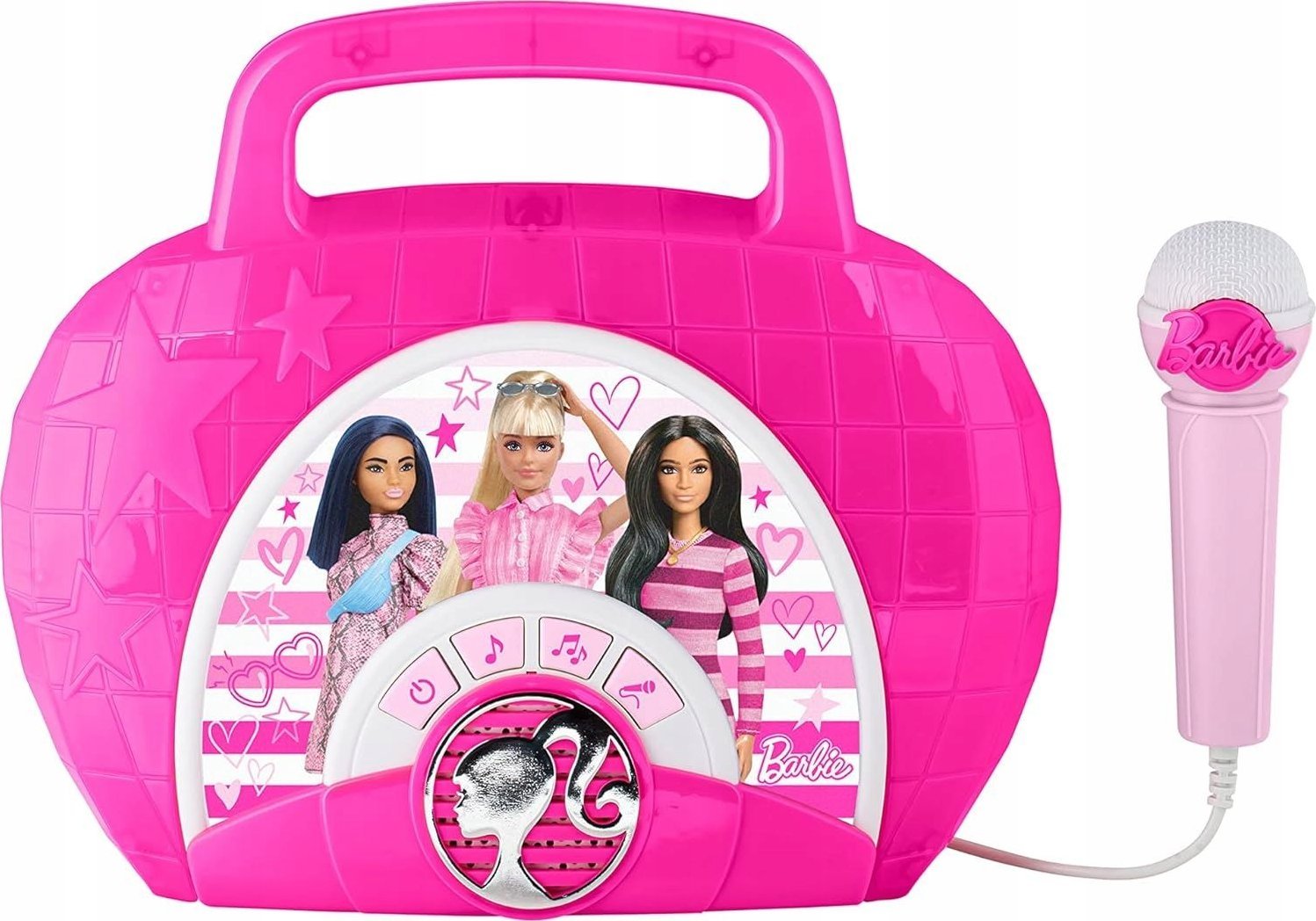 Ekids Boombox Reproduktor Mikrofon Karaoke 2v1 Pro děti Baby Téma Panenka Barbie / Be-115.11mv22