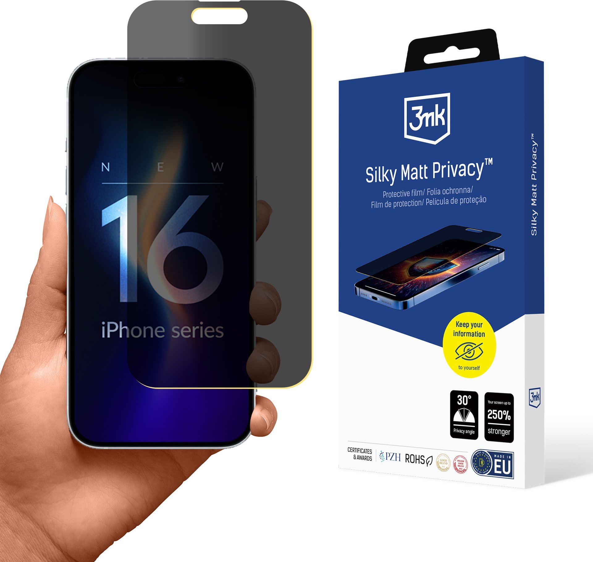 3mk Silky Matt Privacy pro Apple iPhone 16 Pro Max