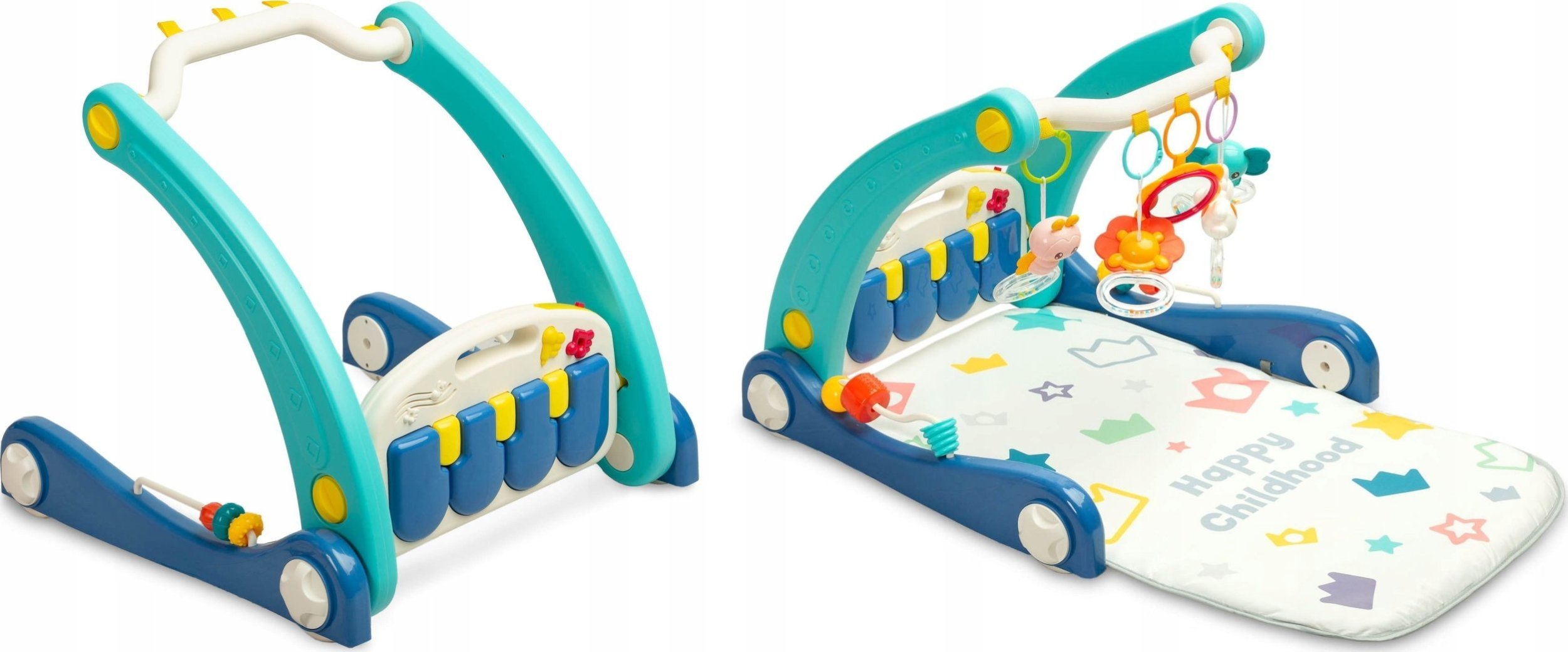 Toyz 2v1 Chodítko s hudební podložkou modré