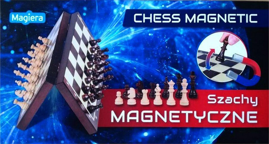Magiera dřevěné magnetické šachy 30353