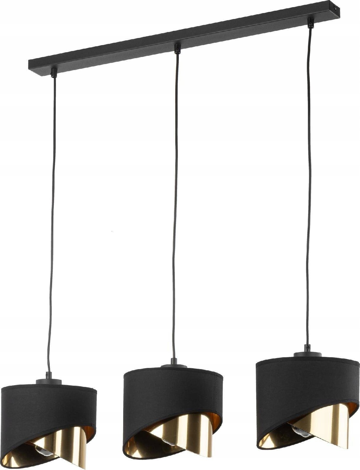 TKKRYWULT TK Lighting Grant 4877 závěsná lampa 3x15W E27 černá/zlatá