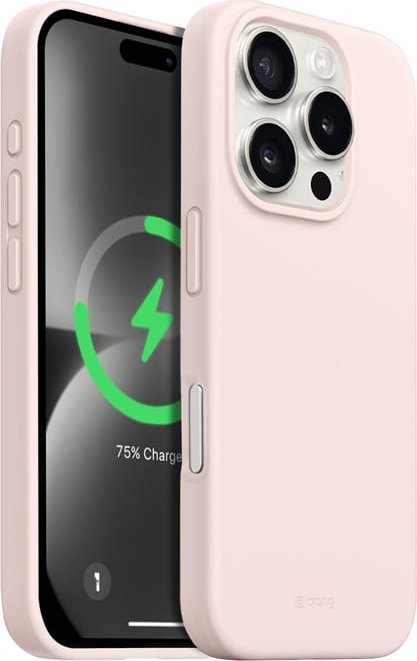 CRONG Magnetický barevný kryt iPhone 16 Pro MagSafe Case (pískově růžový)