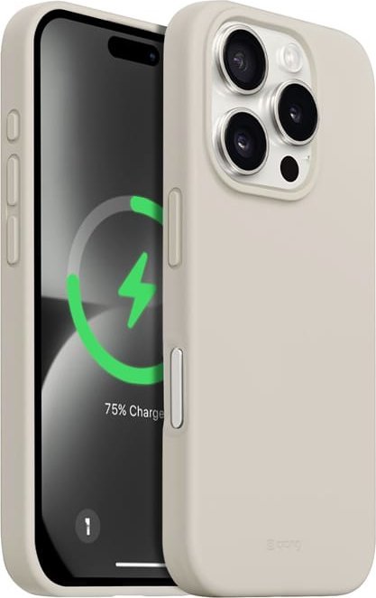 CRONG Magnetický barevný kryt iPhone 16 Pro Max MagSafe Case (kámenově béžový)