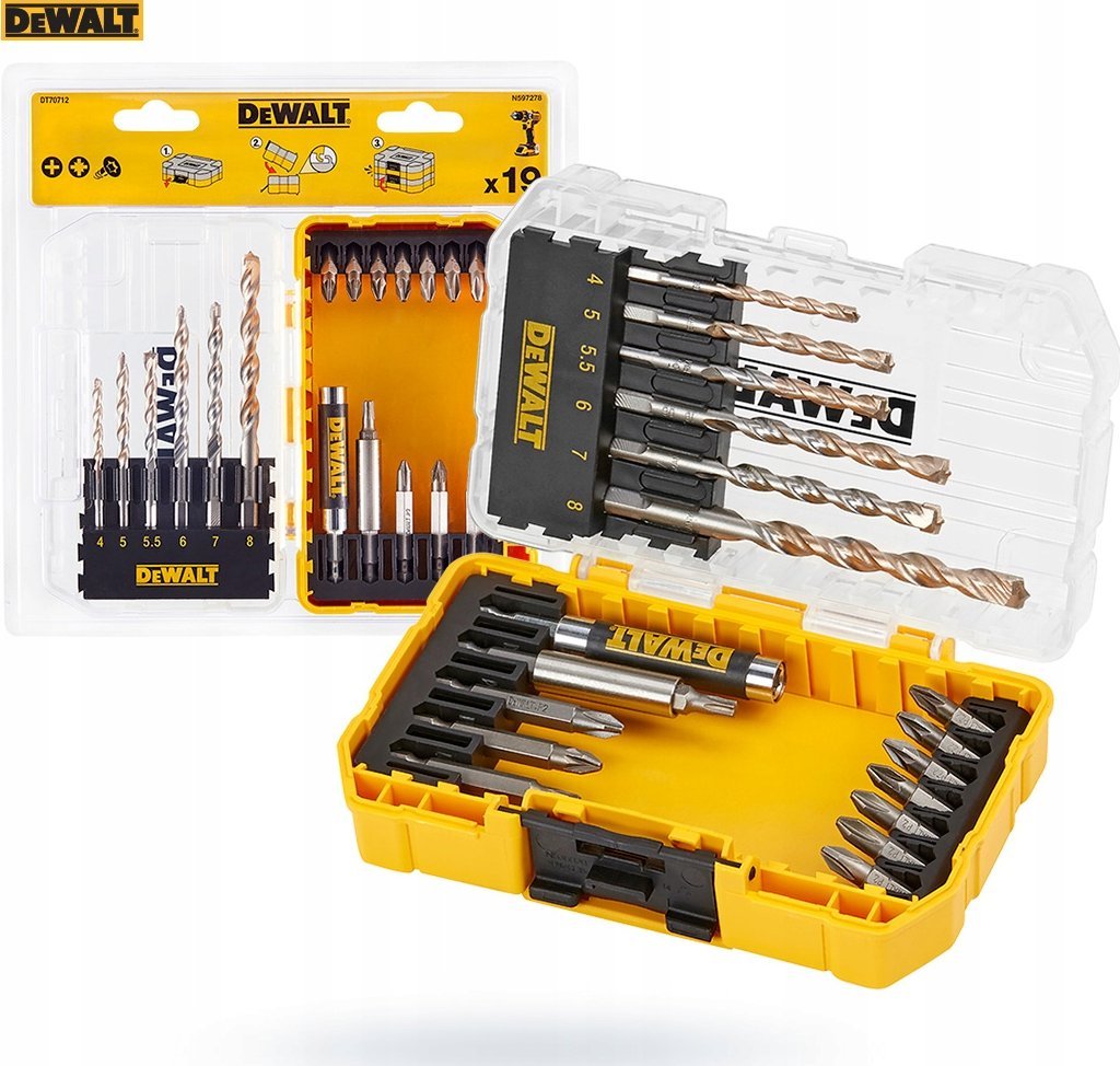 Vrták Dewalt 13ks, sada extrémních nástěnných vrtáků 2