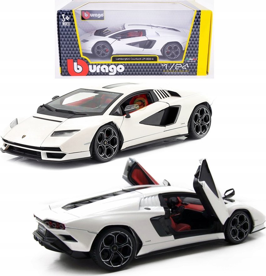 Bburago BBU 1:24 Lamborghini NI Count.800-4 bílá 21102WT