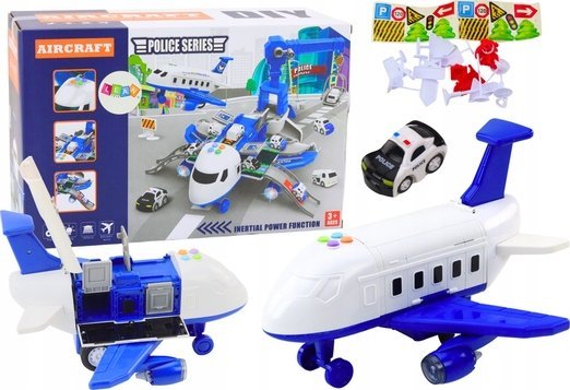 LeanToys Interaktivní letadlo Skládací policejní stanice 2v1 DIY