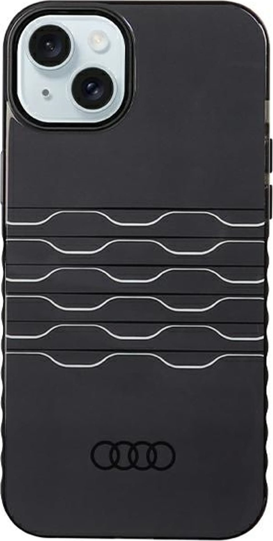 Audi Pouzdro IML MagSafe pro iPhone 15 Plus / 14 Plus 6.7  černé/černé pevné pouzdro AU-IMLMIP15M-A6/D3-BK
