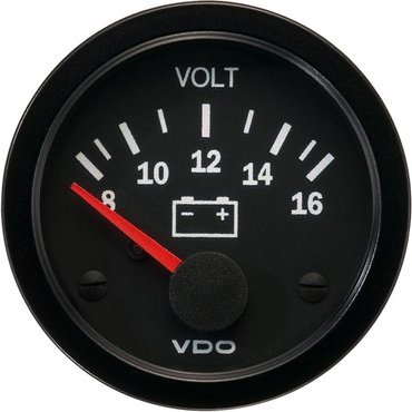 Hodiny VDO VDO 52mm - Volt 12V (8-16V)