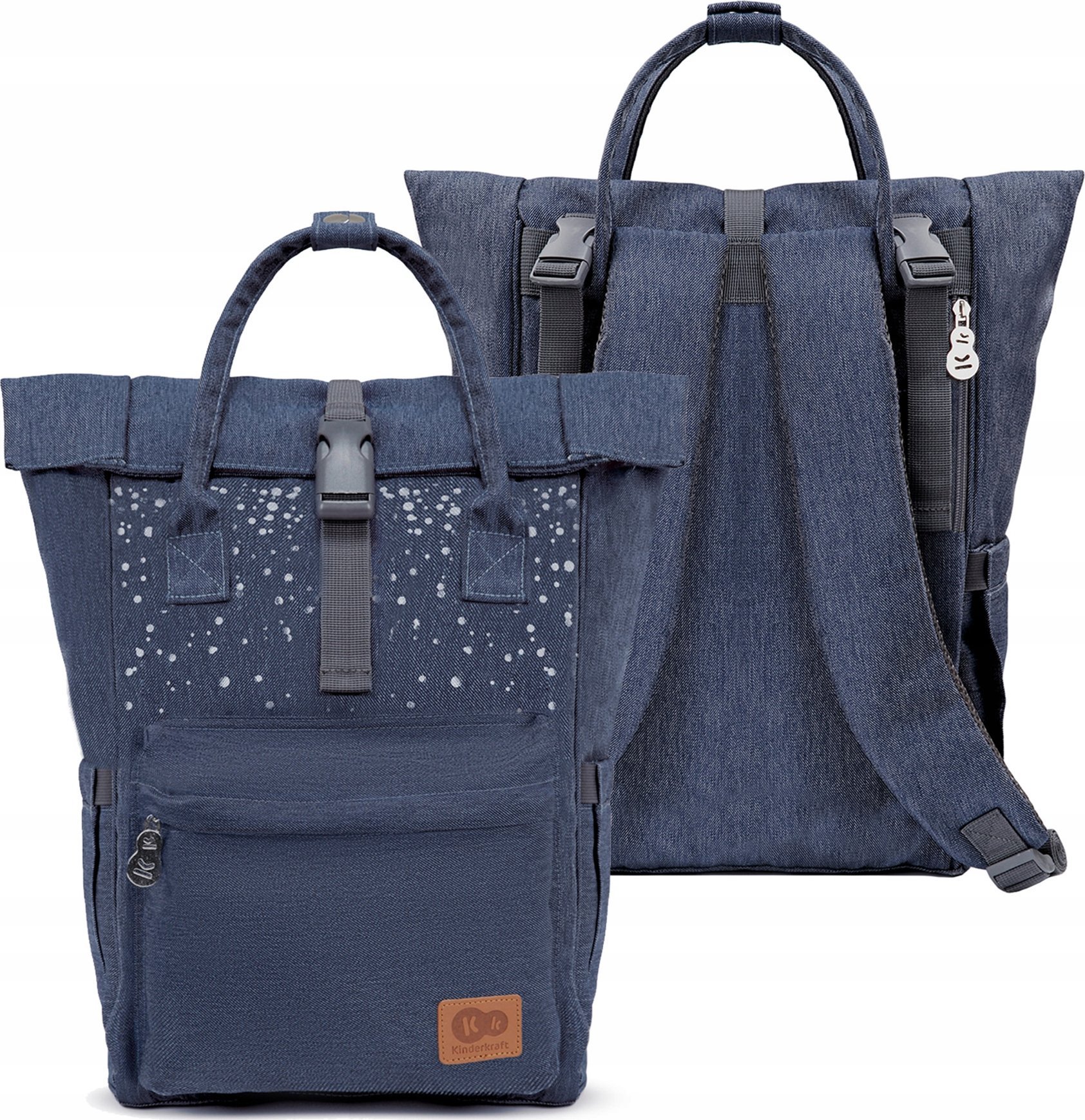 Batoh KinderKraft\Moonpack Confetti Denim Taška do kočárku