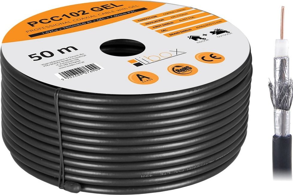 Libox kabel Koaxiální kabel PCC102 Gel-50 LIBOX