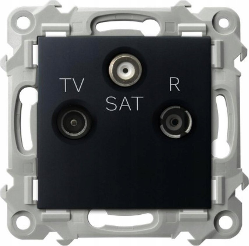 Ospel Zásuvka RTV-SAT Ospel Szafir GPA-ZS/m/33 finální černá metalíza