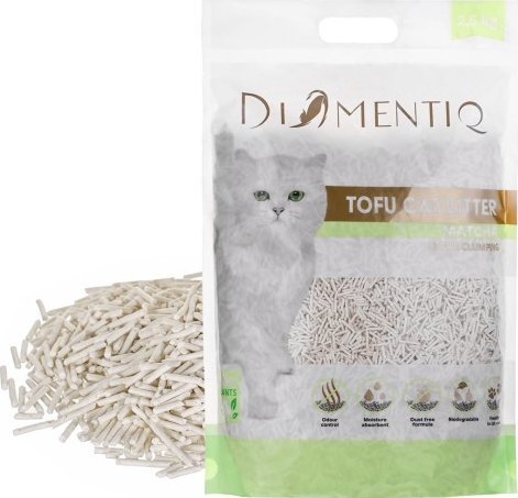 DIAMENTIQ Tofu Matcha Ultra clumping - rastlinné podstielka - 2,5 kg