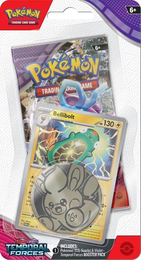 Pokemon  TCG: Scarlet & Violet - Temporal Forces - Checklane Blister Box (12)