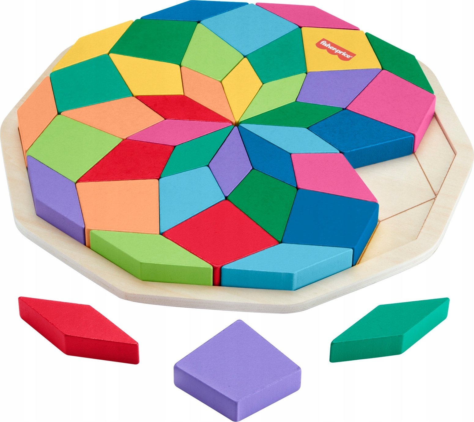Mattel FP DŘEVĚNÉ MANDALA DŘEVĚNÉ PUZZLE HXT94 FOL6