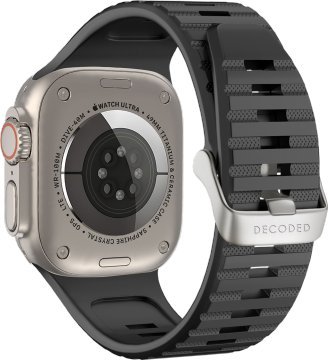 Decoded Decoded Ultra Traction - silikonový řemínek pro Apple Watch 49/45/44/42 mm Gen 1-9 - SE (černý)