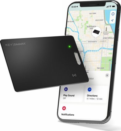 STATIK KeySmart Find My Wallet – kompatibilní karta pro vyhledávání peněženky Apple Find My (černá)