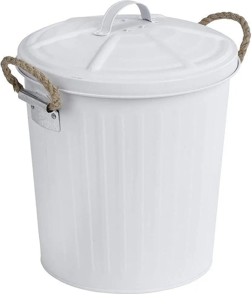 Wenko Odpadkový koš GARA bílý odpadkový koš s víkem, 6 l, Wenko