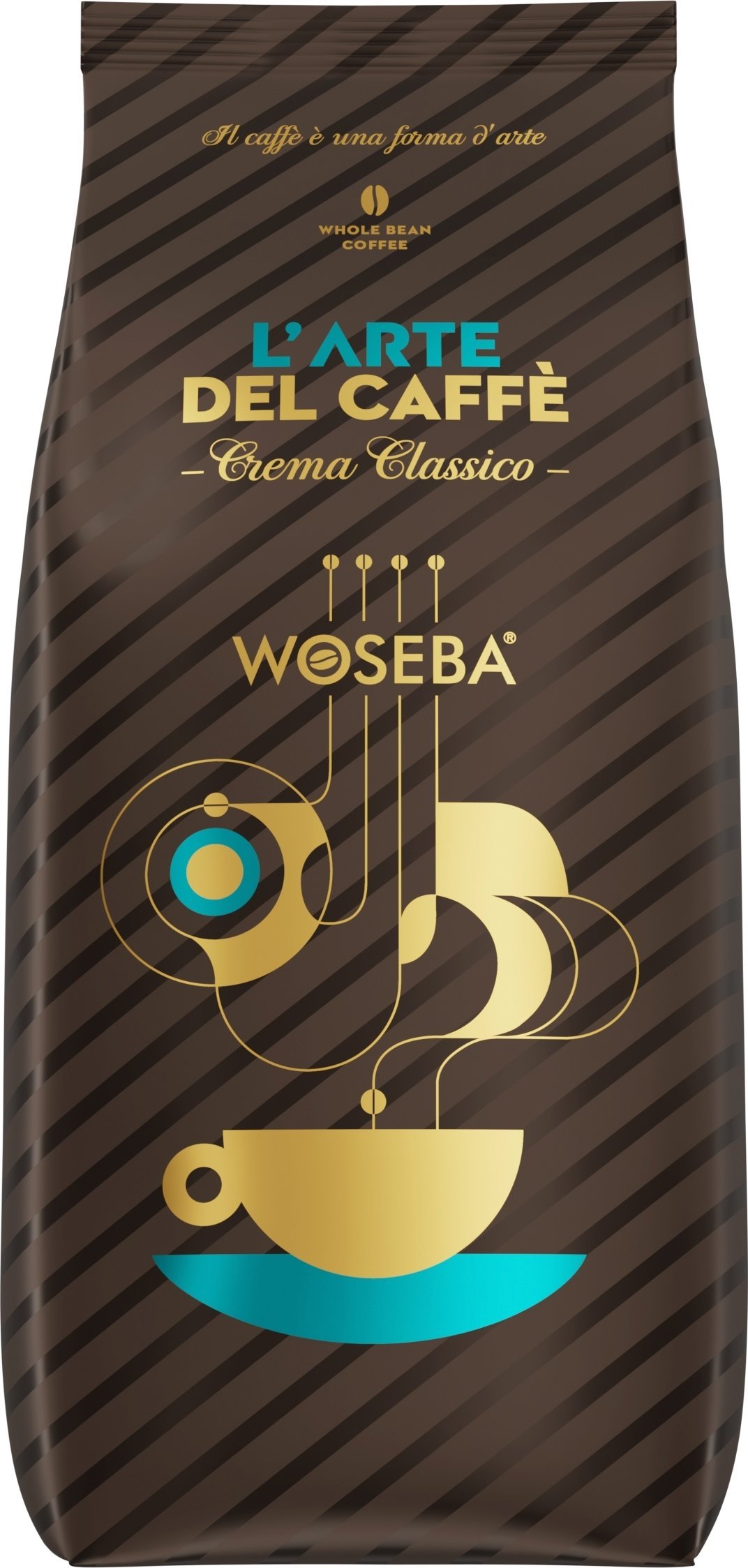 Woseba zrnková káva WOSEBA L arte del caffe káva, Crema Classico, zrnková, 1000g