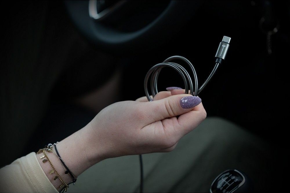 ForCell Kabel USB-C - USB-C 1 m, stříbrný