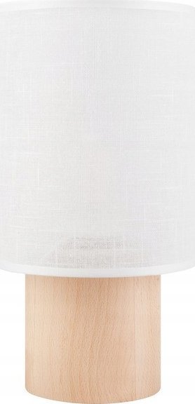 Stolní lampa Lamkur Lamkur Ari Stolní 45733 stolní lampa boho lampa dřevěné látkové stínidlo 1x60W E27 bílá/dřevo