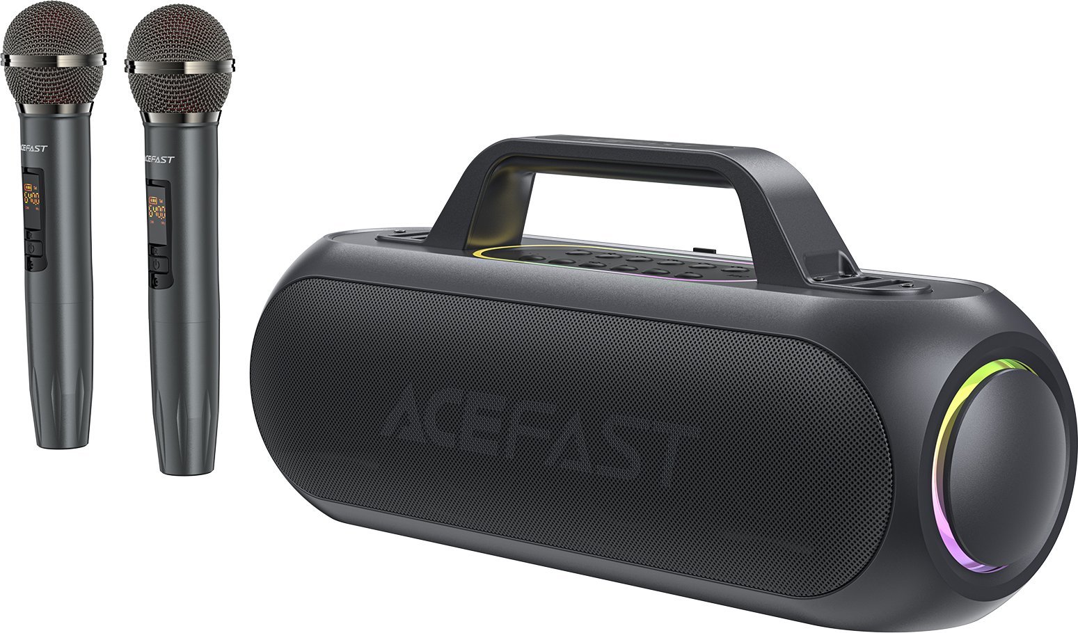 Acefast reproduktor 200W bezdrátový karaoke reproduktor se 2 USB-C mikrofony černý 200W bezdrátový karaoke reproduktor se 2 USB-C mikrofony černý
