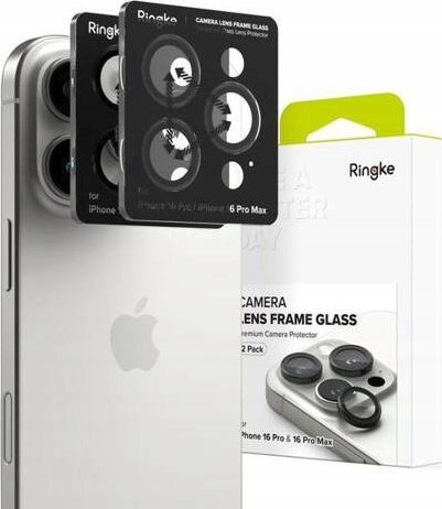 Ringke OCHRANNÝ KRABIČKA NA FOTOAPARÁT RINGKE OCHRANNÝ KRABIČKA NA FOTOAPARÁT, BALENÍ 2 POUZDERŮ PRO IPHONE 16 PRO / 16 PRO MAX, ČERNÁ