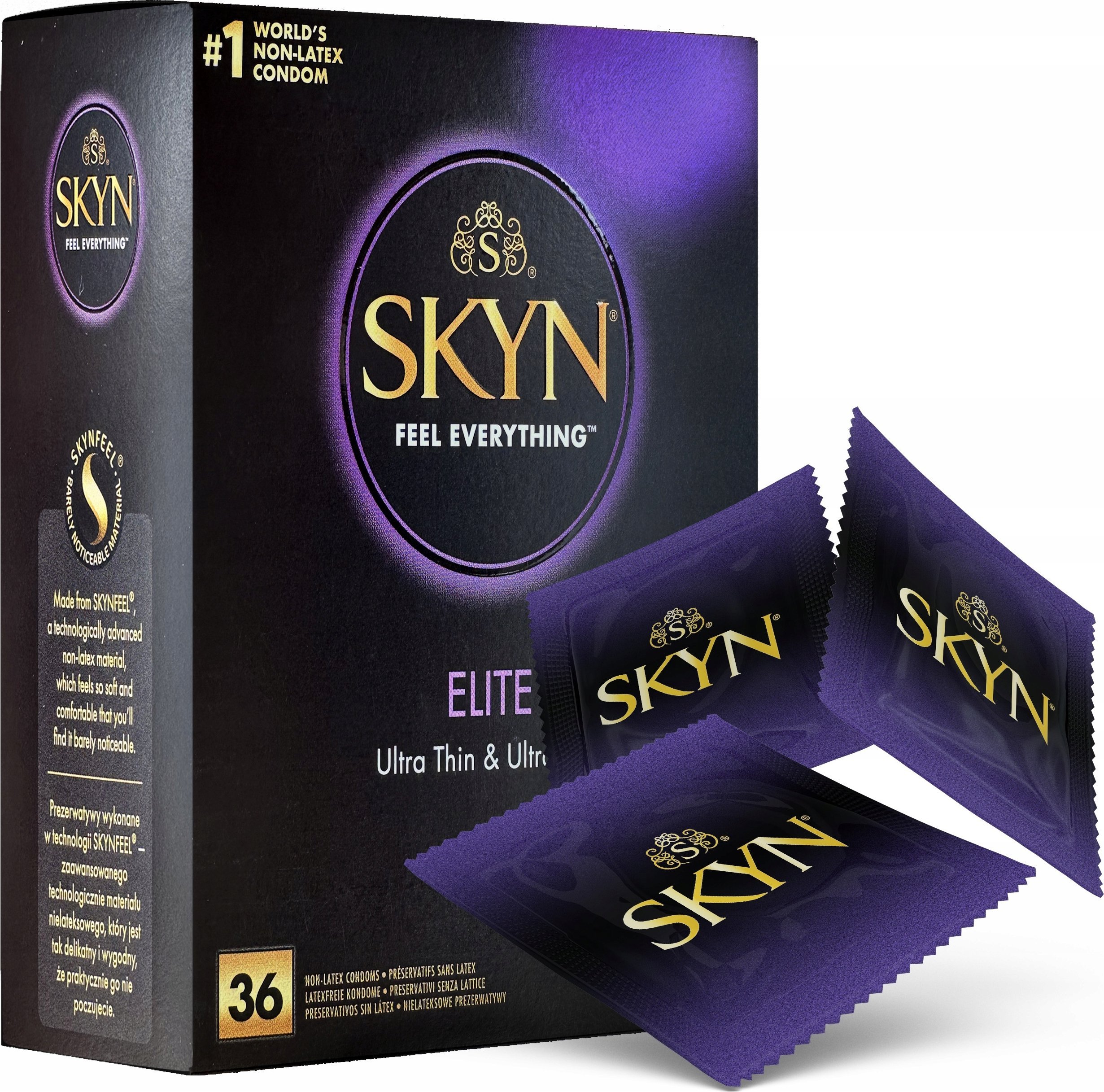 NoName Kondomy UNIMIL_Skyn Massager Feel Everything Elite bez latexu 36 ks.