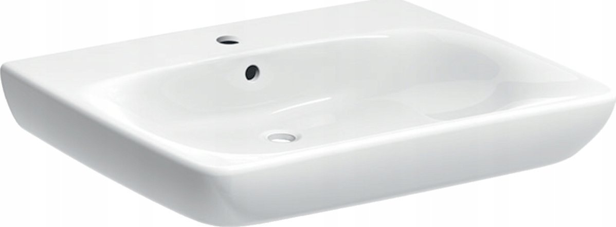 Umyvadlo 501.463.00.7 / GEBERIT / SELNOVA COMFORT / UMYVADLO, B65CM, H15CM, T55CM, S PŘETOKEM, S OTVOREM NA KOHOUTKU /