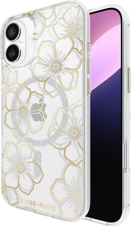 Case-Mate Case-Mate květinové drahokamy – zlaté, magsafe – iPhone 16 Plus