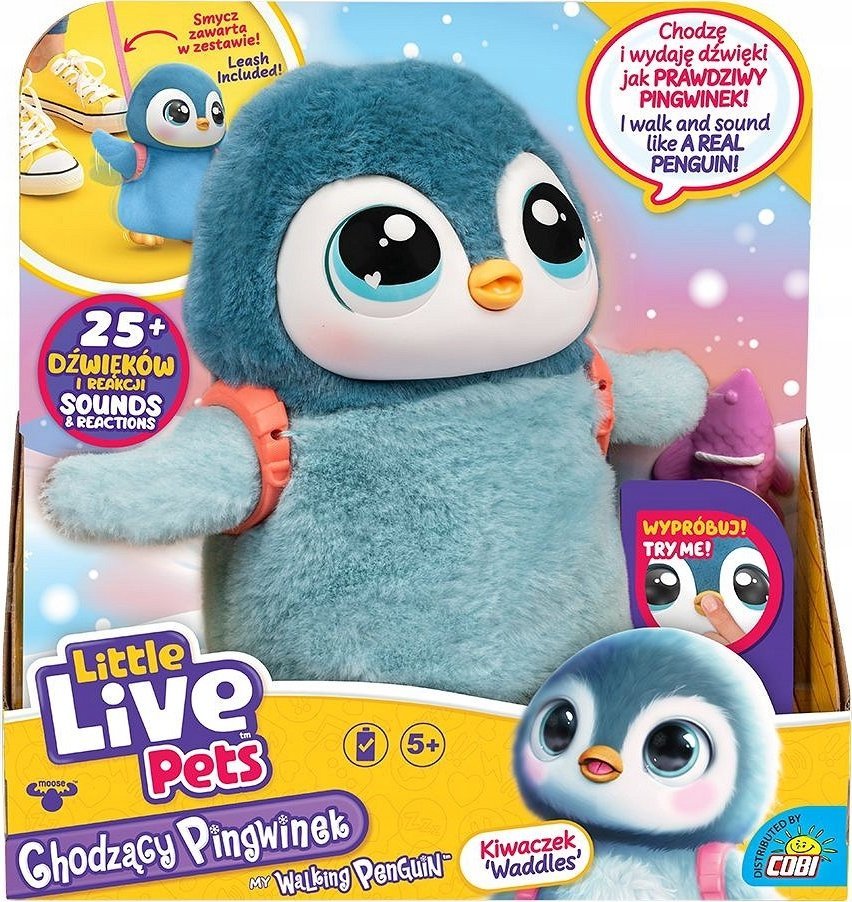 Cobi Interaktivní maskot Little Live Pets - chodící tučňák Kiwaczek