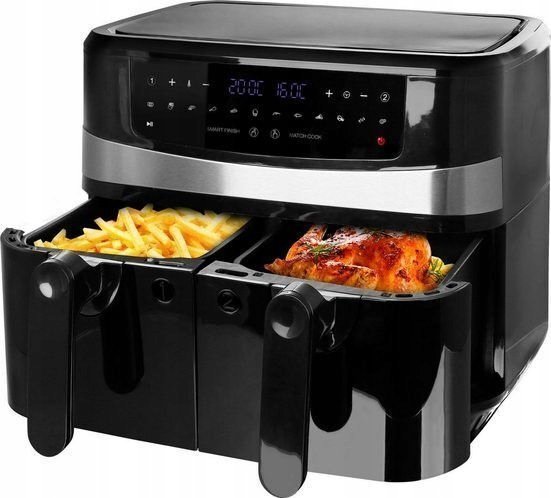 Vzduchová fritéza Emerio Emerio AF-126672.4 Dvojitá 9 l autonomní horkovzdušná fritéza 2400 W černá