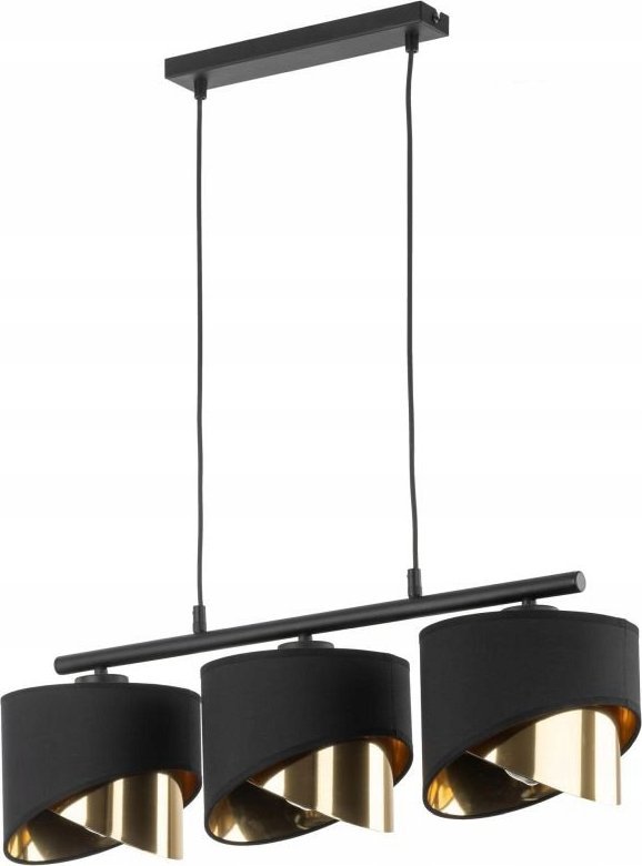 TKKRYWULT TK Lighting Grant 4824 závěsná lampa 3x15W E27 černá/zlatá