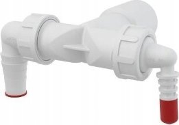 Alkotest Sifon 19953 SIFON PRO PRAČKU A SUŠIČKU S ZPĚTNÝM VENTILEM, VÝVOD FI32/40, PŘIPOJENÍ HADICE 8-16MM A 17-23MM // S.PRAL/SUŠIČKA